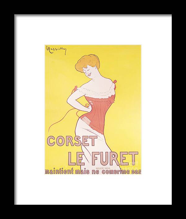 Vintage Advertisement for Le Furet corsets Framed Print by Leonetto  Cappiello - Fine Art America