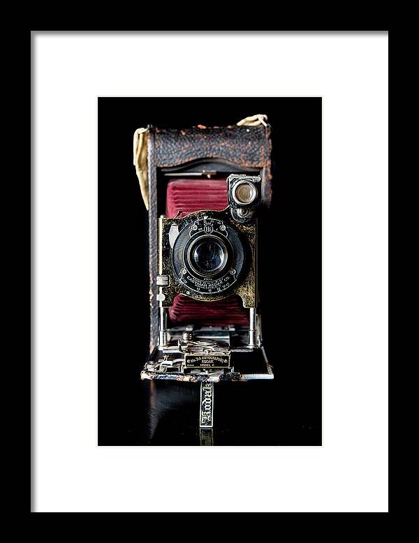 Vintage Camera Framed Print featuring the photograph Vintage Bellows Camera by Adam Reinhart