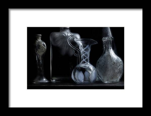 Bottle Framed Print featuring the photograph Vintage Bottles 2 by Mike Eingle