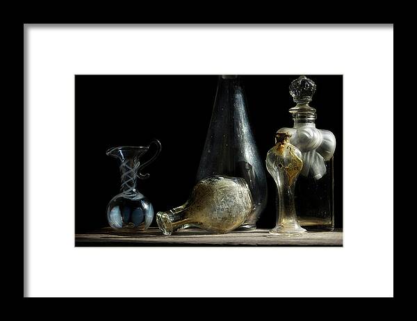 Bottle Framed Print featuring the photograph Vintage Bottles by Mike Eingle