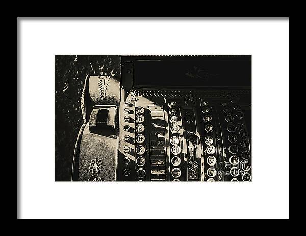 Cash Framed Print featuring the photograph Vintage cash register by Jorgo Photography