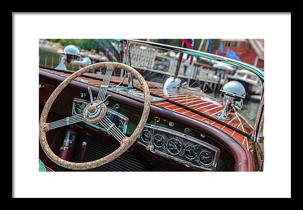 H2omark Framed Print featuring the photograph Vintage Chris Craft by Steven Lapkin