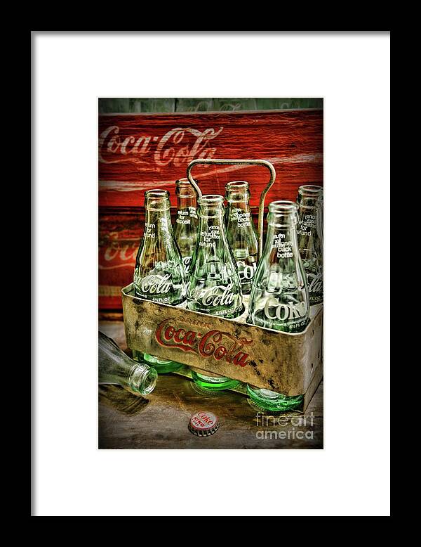 Paul Ward Framed Print featuring the photograph Vintage Coke Six Pack Carrier by Paul Ward