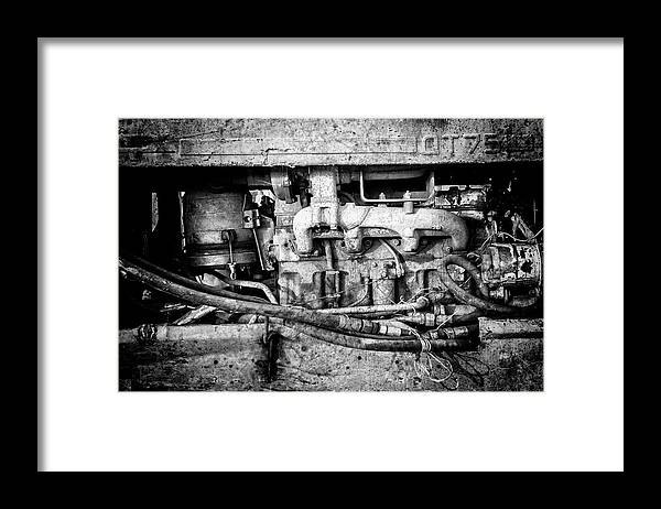 Vintage Engine Framed Print featuring the photograph Vintage Engine Grunge by John Williams