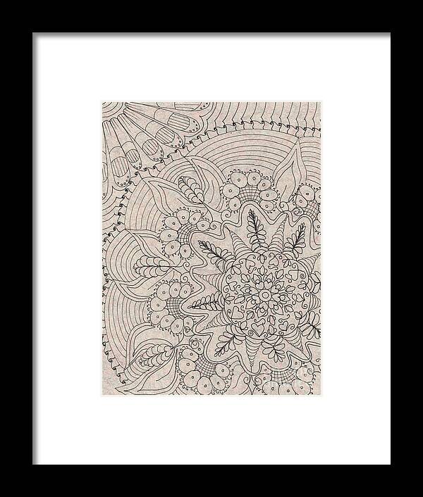 Pen And Ink Framed Print featuring the mixed media Vintage Lace by Ruth Dailey
