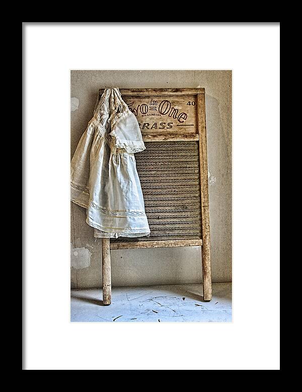 Vintage Laundry Framed Print featuring the photograph Vintage Laundry II by Marcie Adams