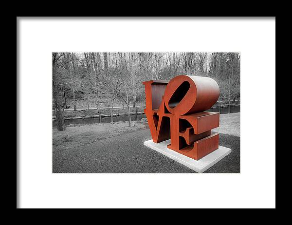 America Framed Print featuring the photograph Vintage Love Sculpture - Crystal Bridges Museum of Art by Gregory Ballos