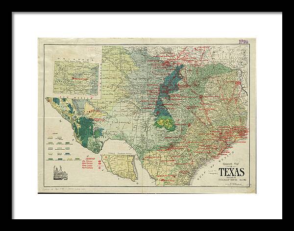 Vintage Map of The Texas Oil and Gas Fields - 1920 by CartographyAssociates