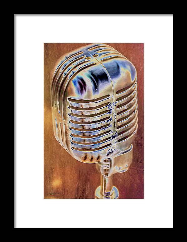Music Framed Print featuring the photograph Vintage Microphone by Pamela Williams
