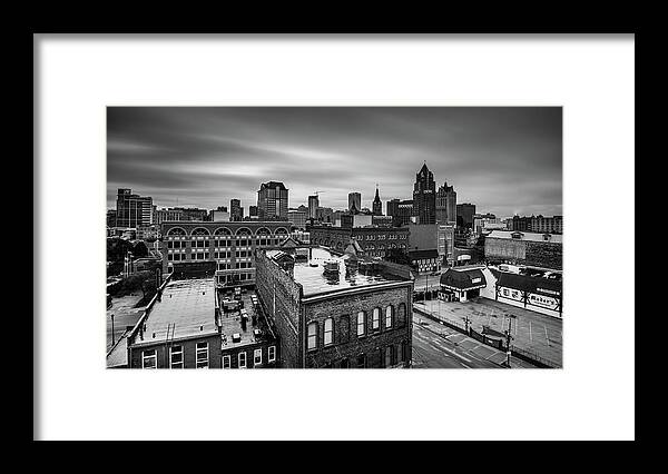B&w Framed Print featuring the photograph Vintage Milwaukee by Josh Eral