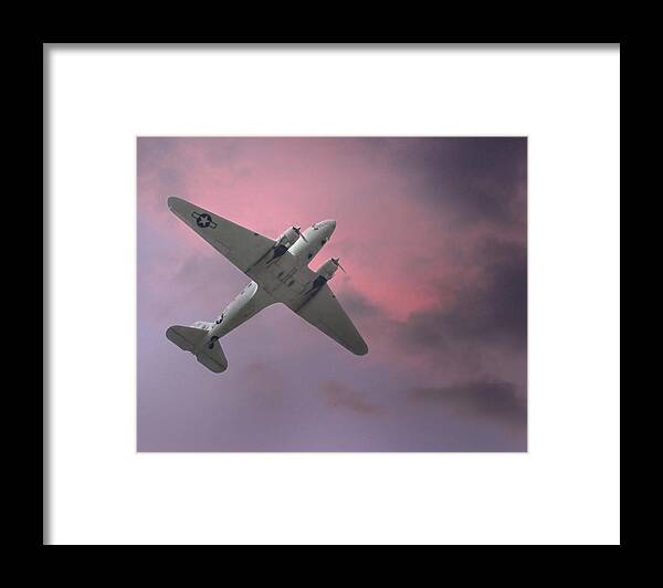 Airplane Framed Print featuring the photograph Vintage Navy Prop Plane by David and Carol Kelly