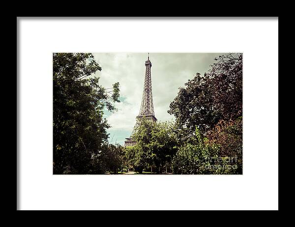 Architecture Framed Print featuring the photograph Vintage Paris Landscape by Paul Warburton