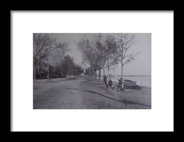 Gun Framed Print featuring the photograph Vintage photograph 1902 Front Street New Bern NC by Virginia Coyle