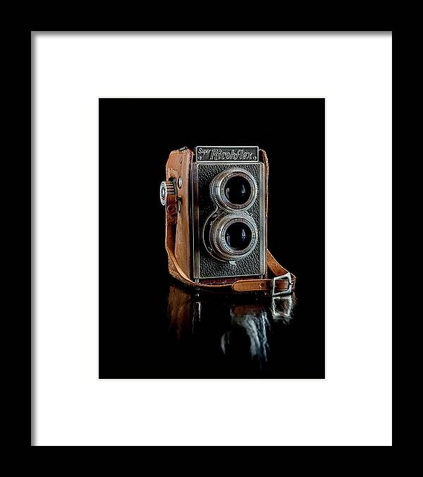 Camera Framed Print featuring the photograph Vintage Ricohflex camera by Adam Reinhart