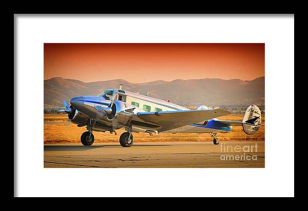 Airplane Framed Print featuring the photograph Vintage Twin by Gus McCrea