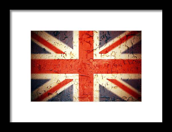Aged Framed Print featuring the photograph Vintage Union Jack by Jane Rix