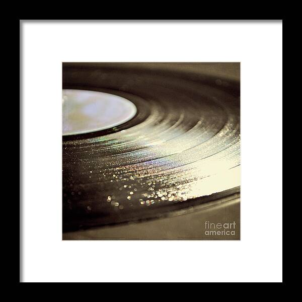 Record Framed Print featuring the photograph Vinyl Record by Lyn Randle
