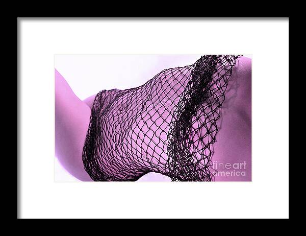 Artistic Framed Print featuring the photograph Violet net by Robert WK Clark