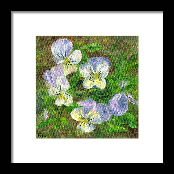 Flowers Framed Print featuring the painting Violets by FT McKinstry