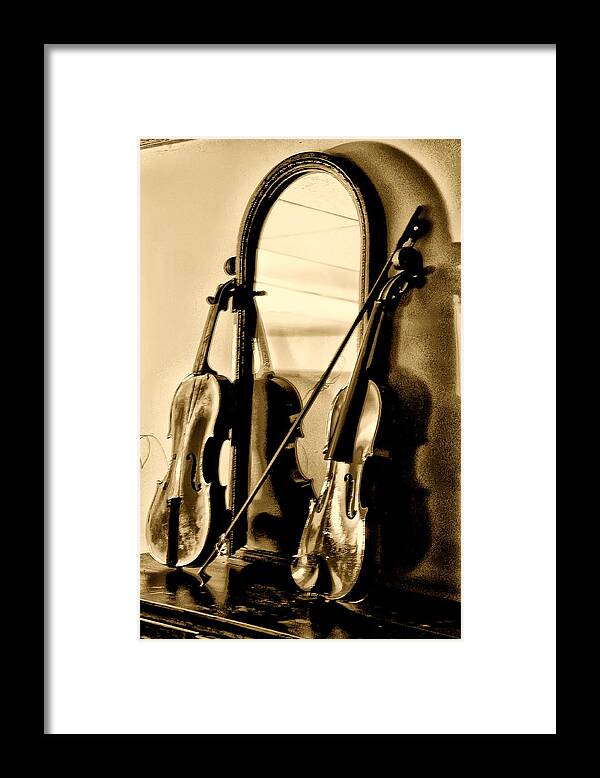 Violin Framed Print featuring the photograph Violins by Bill Cannon