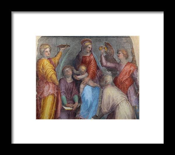 Pontormo Jacopo - Virgin & Child With Saints Framed Print featuring the painting Virgin Child with Saints by MotionAge Designs