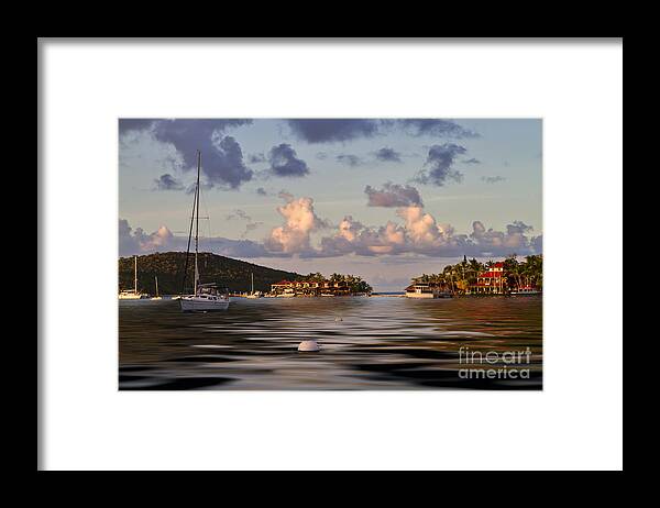 Sunset Framed Print featuring the photograph Virgin Gorda by Louise Heusinkveld