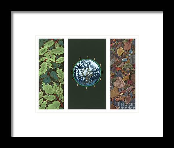 Viriditas Diptych Framed Print featuring the painting Viriditas Triptych by William Hart McNichols