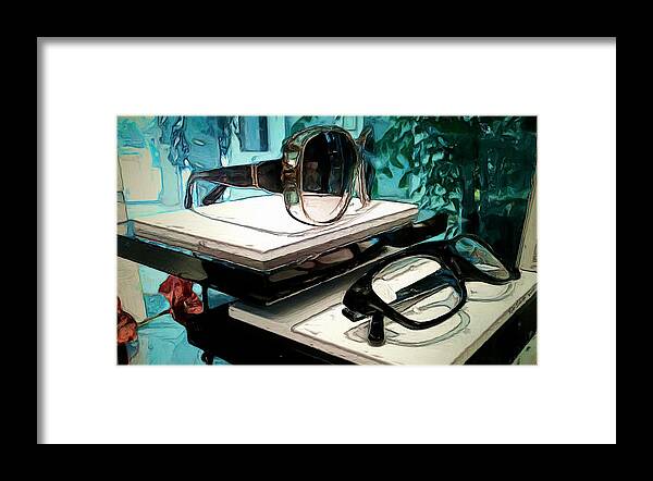 Glasses Framed Print featuring the painting Vision by Rob Smith's