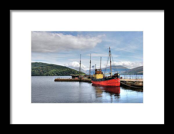Landscape Framed Print featuring the photograph Vital Spark at Inverary, Scotland by Peggy Cooper-Berger