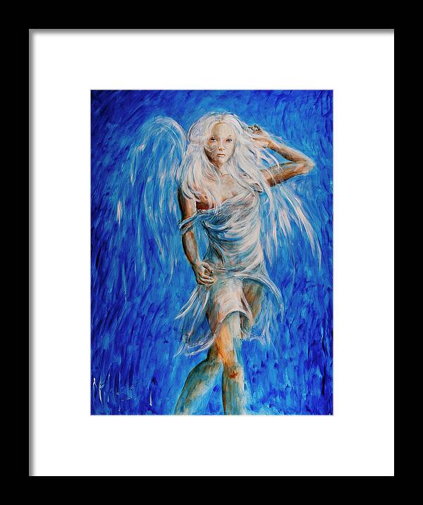 Angel Framed Print featuring the painting Viva Forever by Nik Helbig