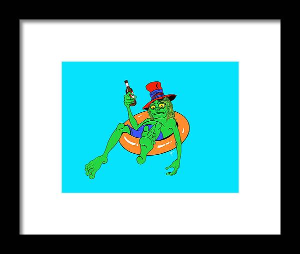 Water Framed Print featuring the digital art Vodnik by Norman Klein
