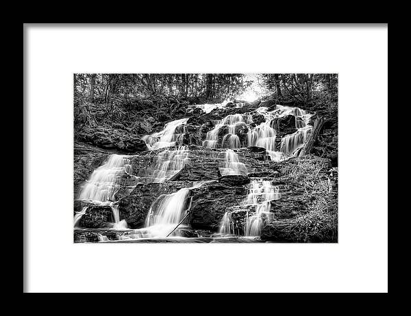 Vogel State Park Framed Print featuring the photograph Vogel State Park Waterfall by Anna Rumiantseva