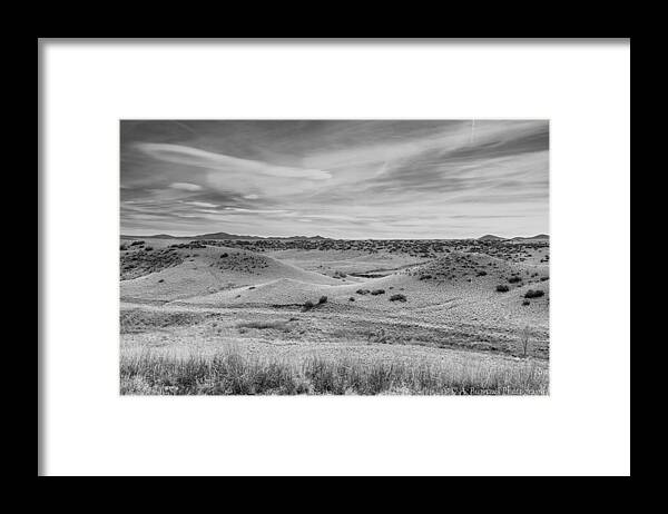 Little Chino Valley Framed Print featuring the photograph Volcanic Hills Skies by Aaron Burrows