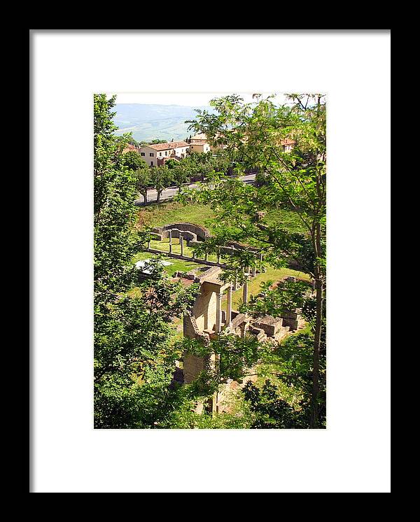Italy Framed Print featuring the photograph Volterra's Roman Ruins by Carla Parris