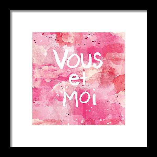Vous Et Moi Framed Print featuring the painting Vous Et Moi by Linda Woods