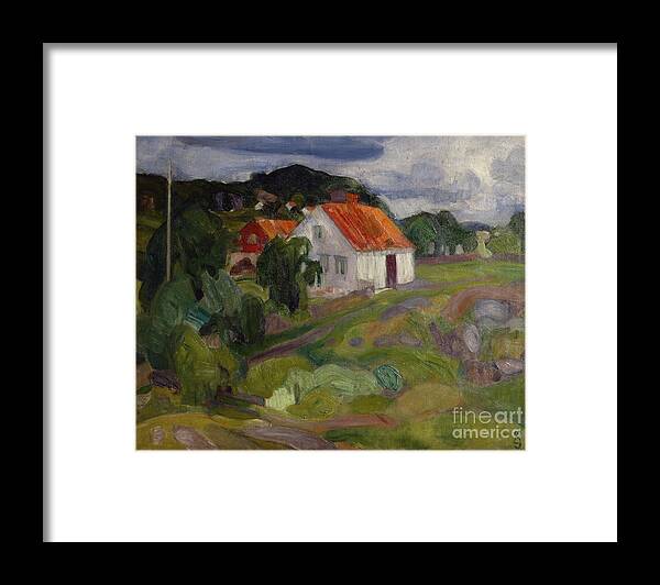 Brynjulf Larsson Framed Print featuring the painting Vrengen Noetteroey by O Vaering