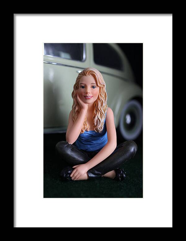 Vw Framed Print featuring the photograph VW kind of Girl by Jewels Hamrick