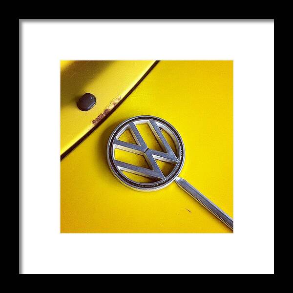 Instagram Framed Print featuring the photograph #vw #veedub #dublove #beetle by Jimmy Lindsay