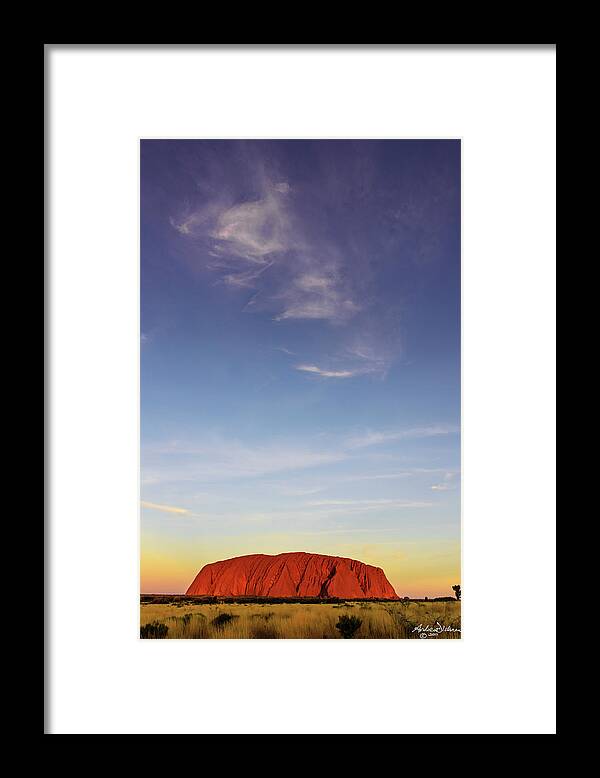 Uluru Framed Print featuring the photograph W H I S P E R by Andrew Dickman