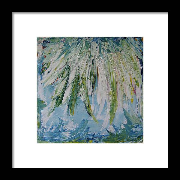 Abstract Painting Framed Print featuring the painting W25 - foru I by KUNST MIT HERZ Art with heart