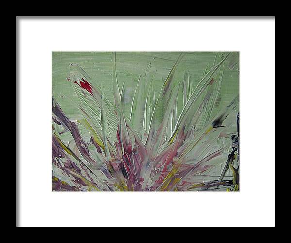 Abstract Paiting Framed Print featuring the painting W31 - smell by KUNST MIT HERZ Art with heart