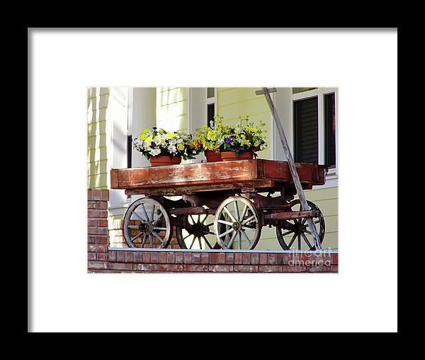 Wagon Framed Print featuring the photograph Wagon On The Porch by D Hackett