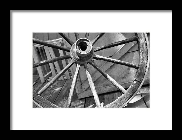 Still Life Framed Print featuring the photograph Wagon Wheel by Jan Amiss Photography