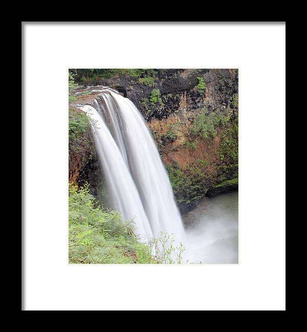 Waterfalls Framed Print featuring the photograph Wailua Falls by Mary Haber