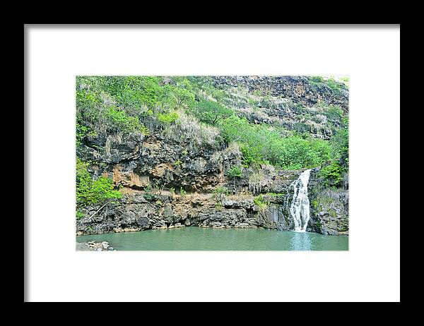 Waimea Falls Framed Print featuring the photograph Waimea Falls by Mandy Wiltse