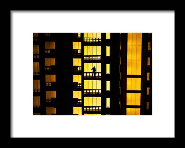 Person Standing Framed Print featuring the photograph Waiting by Prakash Ghai