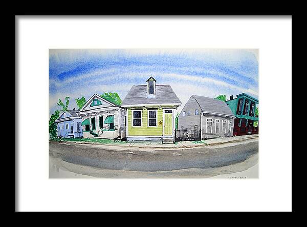 Cottage Framed Print featuring the painting Waiting for Katrina by Tom Hefko