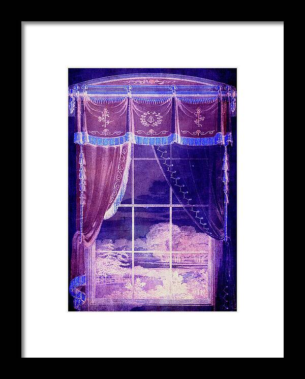 Window Framed Print featuring the digital art Waiting for the Dawn by Sarah Vernon