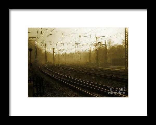 Train Framed Print featuring the photograph Waiting by Jeff Breiman