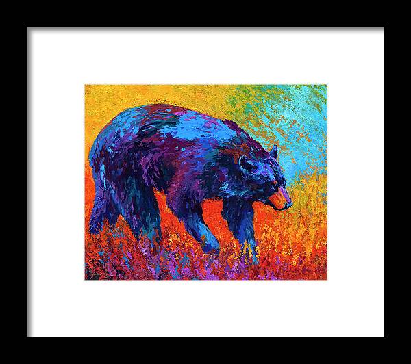 Bear Framed Print featuring the painting Walkabout by Marion Rose